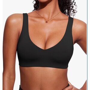 CRZ YOGA Black Bikini Top XL Ladies Swimwear Yoga Active Beachwear Stylish Top